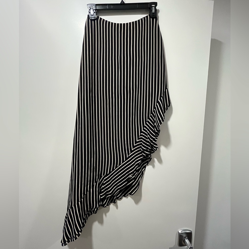Reformation Striped Asymmetrical Adorn Skirt